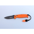 Pikkukuva 1 / 5: GANZO G7413 orange stonewashed with whistle - knife folding knife orange