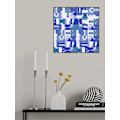 Miniatyrbild 2 av 2: Mid Century Grid Pattern Six MultiColor 50x70 cm