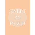 Miniatyrbillede 2 af 2: Sweet As Peach Illustrated Text Poster MultiColor 50x70 cm