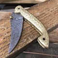 Miniatyrbillede 3 af 4: Håndlavet kniv - unik og smuk damscus foldekniv / hu White