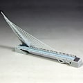 Miniatyrbilde 3 av 4: 3D-puslespill i metall – Berømte bygninger – solurbro – farge