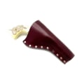 Miniatyrbilde 2 av 3: JJ Custom Works - Colt .45 Peacemaker Holster - Right - 4.75" - Mahogny - Plain - Nickel Studs Right side - 4,75"