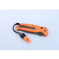 Pikkukuva 5 / 5: GANZO G7413p orange stonewashed with whistle - knife folding knife orange mönstrat handtag