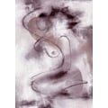 Pikkukuva 2 / 2: Nainen Figuratiivinen Abstrakti Maalaus Violetti MultiColor 70x100 cm
