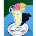 Miniatyrbild 2 av 2: Raspberry And Vanilla Ice Cream MultiColor 70x100 cm