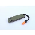 Miniatyrbillede 5 af 5: GANZO G7413 green stonewashed with whistle - knife folding knife grön