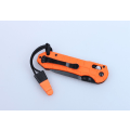 Pikkukuva 5 / 5: GANZO G7453P orange w whistle - knife folding knife orange mönstrat handtag