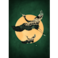 Miniatyrbild 1 av 2: Emerald Sun Aamp Cranes MultiColor 70x100 cm