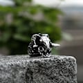 Miniatyrbilde 3 av 3: Ring - Nordic Mythology - Ram skull #9 #9
