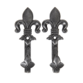 Miniatyrbilde 1 av 2: Kolser - Decorative hooks for hanging - Fleur-de-lis 2-pack Grey