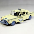 Miniatyrbild 5 av 5: 3D Pussel Metall - Berömda fordon - Retro Amerikansk Taxi färg