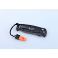 Pikkukuva 5 / 5: GANZO G7413p black stonewashed with whistle - knife folding knife svart mönstrat handtag