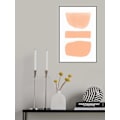 Miniatyrbild 1 av 2: Abstract Shapes Peach MultiColor 70x100 cm