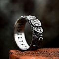 Miniatyrbilde 1 av 3: Ring - Nordic Mythology - Stone and runes #13