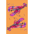 Miniatyrbild 1 av 2: Lobsters On Orange MultiColor 21x30 cm