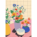 Miniatyrbillede 2 af 2: Pink Bord MultiColor 21x30 cm