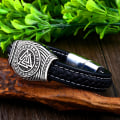 Miniatyrbillede 2 af 3: Bracelet - Norse mythology - Valknot with runes #24