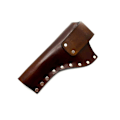 Miniatyrbilde 3 av 3: JJ Custom Works - Colt .45 Peacemaker Holster - Right - 4.75" - Brown - Plain - Nickel Studs Right side - 4,75"