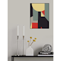 Miniatyrbillede 1 af 2: Retro Farve Geometrisk Design 02 MultiColor 70x100 cm