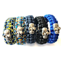 Pikkukuva 1 / 4: Paracord-rannekoru viileällä kallolla - musta svart