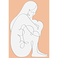 Miniatyrbild 2 av 2: Line Girl In Peach MultiColor 70x100 cm