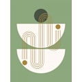 Miniatyrbild 1 av 2: Mid Century In Sage Green MultiColor 21x30 cm
