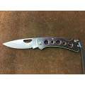 Miniatyrbilde 2 av 2: SanRenMu 7081 BUI-SHX Folding knife thumbhole backlock hunting knife knife