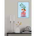 Miniatyrbild 1 av 2: Peach Tree In Vase MultiColor 21x30 cm