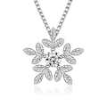 Pikkukuva 1 / 3: Necklace - silver color snowflake with rhinestone