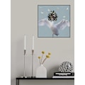 Miniatyrbild 2 av 2: Spring Flower Bonnet On Swan MultiColor 30x40 cm