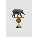 Miniatyrbillede 1 af 2: Tribal Elephant MultiColor 21x30 cm