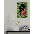Miniatyrbillede 1 af 3: Jungle With Heron MultiColor 30x40 cm
