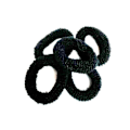 Miniatyrbillede 2 af 2: Blød hårstrik Sort 5p Black