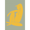 Miniatyrbild 2 av 2: Figure Green And Yellow Matisse Style MultiColor 70x100 cm