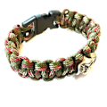 Miniatyrbillede 1 af 2: Paracord bracelet with cool scull - camo skogscamo