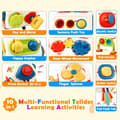 Miniatyrbild 2 av 9: Activity Cube for Children 1+ Years, Montessori Toy with Multiple Functions for Fine Motor Skills and Learning Play