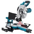 2000W Geringssav med udtræk - 340mm, 3 klinger, laserguide - Blå Blue