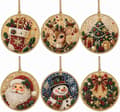 Juleperle 6-pakning DIY diamantsett for voksne – julepynt, stil 4 Style 4