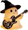 Halloween decoration with ghost and guitar, decorative lamp for table, shelf, bedroom and fireplace Guitar Ghost Hat