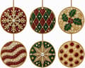 Juleperle 6-pakning DIY diamantsett for voksne – julepynt, stil 8 Style 8