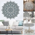 Miniatyrbilde 3 av 4: Mandala-sjablonger, gjenbrukbare sjablonger for maling - verktøy for gulv, vegg, fliser, stoff, møbler, malingstilbehør (50*50cm)