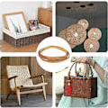 Miniatyrbild 5 av 5: 8mm x 10m Rattanvävmaterial Webbing Korg Vävning Reed Tillbehör Syntetisk Rattan Vävd Möbel Reparationskit Plast Cane Fix för Trädgård Pati