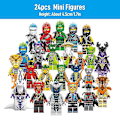 Miniatyrbillede 2 af 4: 24 stk. Ninja Minifigurer Ninja Serie Mini Blokke Figurer Dukker Legetøjssæt Til Børn Børnegaver XC