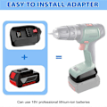 Miniatyrbilde 5 av 5: Adapter Konverter BOSB18C Bruk for Bosch 18V Li-Ion Batteri BAT618 på Hjem Lithium Elektrisk Strøm T