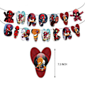 Pikkukuva 2 / 5: Deadpool-teemainen syntymäpäiväjuhlatarvikkeet, ilmapallot, banneri, kakku ja cupcake-koristeet