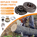 Miniatyrbilde 4 av 5: Gressklipper Motorsag Drev Clutch Trommel for 017 018 021 023 025 MS170 MS180 MS210 MS230 MS250 Repl