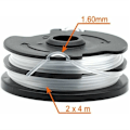 Miniatyrbillede 2 af 5: Sæt med 6 udskiftningsspole til LIDL Parkside PRTA 20-Li A1, B2, C3, PRT 550 A1, A3, PRT 300 A1-2 x 4 m 1,6 mm batteridrevet buskrydder