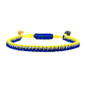Miniatyrbillede 3 af 5: 2 stk. Håndlavet Ukraine Flag Armbånd med Naturlige Krystalperler - Blå og Gul