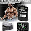 Miniatyrbild 4 av 5: Ny greppstyrketestare, 396 pund/180 kg digital handdynamometer greppstyrkemätare USB LCD-skärm handgreppsdynamometer