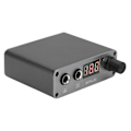 Miniatyrbild 3 av 5: Tatuageffekt-strömkälla med dubbla lägen och LCD-display 100-230V Grå legering EU-kontakt